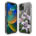thumbnail image 3 of MUNDAZE Apple iPhone 11 White Lavender Lily Purple Lilies Flowers Floral Shockproof Clear Hybrid Protective Phone Case Cover, 3 of 5