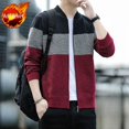 thumbnail image 3 of Suéter con cremallera para hombre, nuevo, abrigos gruesos, jerséis, top de cachemira, ropa de calle, cárdigan de punto para hombre, estilo coreano, vintage, barato, abierto, 3 of 5