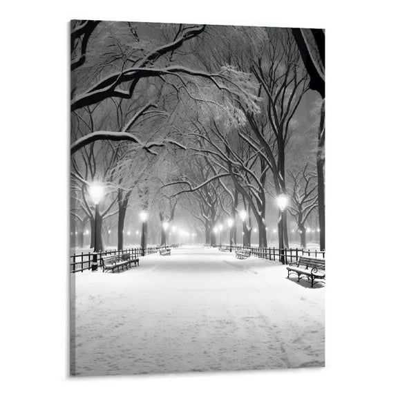 Shiartex Art Modern Beautiful Winter Canvas Wall Art Picture 16x20in for Living Room Bedroom 16x20in