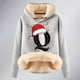 thumbnail image 4 of WILLBEST Sudadera con Capucha para Mujer, con Estampado de Letras Navideñas Sudadera Gruesa de Lana, Cálida para El Invierno Tops de Moda XXXXX-Grande, 4 of 4