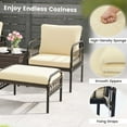 thumbnail image 5 of Costway 5 PCS Patio Conversation Set Outdoor Wicker Chair Set with Ottomans & Coffee Table, 5 of 10