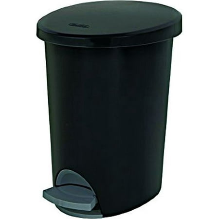 Sterilite 2.6 gal Plastic Ultra™ StepOn Bathroom Trash Can, Black