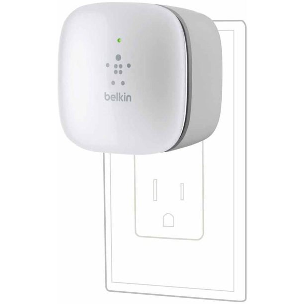 Belkin Wall Mount Wi Fi Wireless Range Extender N300 White Refurbished
