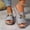 Gray, variant on YOUYEDIAN Orthopedic Sandals for Women Arch Support Flat Wedge Sandals Wide Non Slip Slip on Hiking Shoes Vacation Beach 2026 New Foam Shoes (Black)