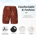 thumbnail image 3 of Balery Christmas Tree On A Red Background Bañador para hombre, shorts de playa de secado rápido con entrepierna y forro de compresión-X-Large, 3 of 6