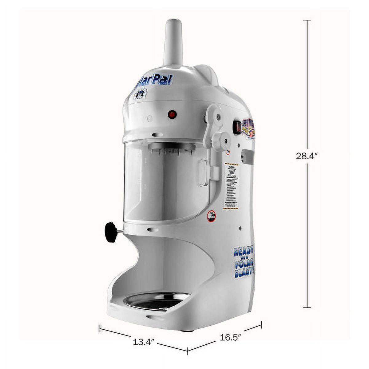 Great Northern Popcorn Snow Cone Machine Ice Shaver with 250W Motor, White