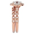 thumbnail image 4 of SuperJeweler 2 1/2 Carat Halo Moissanite Bridal Set In 14 Karat Rose Gold For Women, 4 of 6
