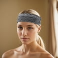 thumbnail image 6 of Unique Bargains 1 Pc Cationic Fabric Yoga Headband – Light Gray with Black Accents, 6 of 6