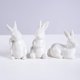 thumbnail image 1 of Figura de conejo de Pascua, conejos de cerámica, porcelana, arte moderno, decoración primaveral para el hogar, adornos y figuritas de conejo para Pascua, 1 of 4