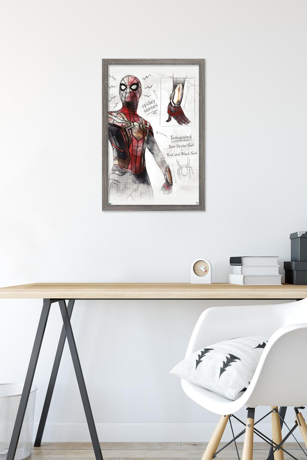 Marvel Spider-Man: No Way Home - Sketches Wall Poster, 14.725" x 22.375" Framed