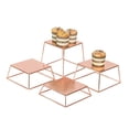 thumbnail image 1 of Expositores de comida YFEEN, elevadores de mesa para postres, oro rosa, juego de 4, 1 of 5
