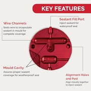SpliSeal Dual Cavity 22-18 AWG Hanger/Ring Connector Mould - Weather Resistant for Electrical