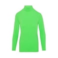 thumbnail image 4 of ACTIVE UNIFORMS Women's Long Sleeve Turtle-Neck T-Shirt Under Scrub (Lime Green, X-Large), 4 of 5