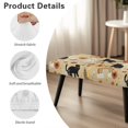 thumbnail image 6 of Whosucclay Ghost Cat Pumpkin Spider Web Skull Sunflower Print Stretch Rectangle Dining Bench Cover - Anti-Dust Removable Halloween Bench Slipcover Machine Washable Seat Cushion Protector for Banquet, 6 of 7
