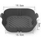 thumbnail image 2 of Air Fryer Silicone Mold, Reusable Air Fryer Accessories, Square Silicone Fryer Basket, Non-Stick Pot Liners for Airfryer, Microwave, Cake Pan, 2 of 5