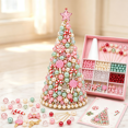 thumbnail image 4 of Christmas Tree Decorations Featuring Pearl Bead Assembly Design, Pink and Gold Home Decorations for Living Room, Centerpiece Table Decorations and Festive Christmas Decorations, 4 of 4