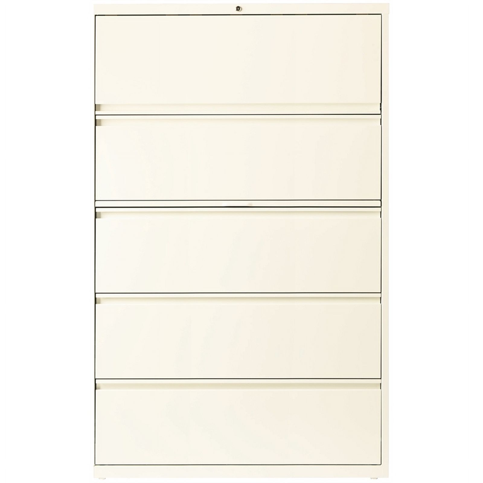 Scranton & Co 42" 5-Drawer Contemporary Metal Lateral File Cabinet in Off White - image 4 of 5