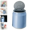 thumbnail image 4 of 1Set Table Waste Bin Can Shaped for Home Space and Office Use in Sky-Blue Plastic Material, 4 of 8