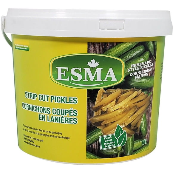 Esma Cucumber Pickles Strip Cut, 18 Kg