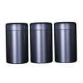 thumbnail image 4 of ULTNICE Kitchen Storage Tinplate Container Black 3Pcs 9x9x16cm, 4 of 8
