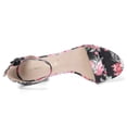 thumbnail image 4 of Unique Bargains Women's Block Heel Printed Open Toe Ankle Strap Sandals, 4 of 7