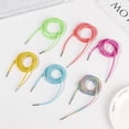 thumbnail image 6 of 1PC DIY Fashion Cross Braiding Strap Accessories Sneakers Laces Rhinestone ShoeLaces Diamond Shoe Laces Bright Strings PINK 160CM, 6 of 8