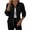 Black, variant on Women's Casual Fashion Solid Color Long-sleeved Zipper Jacket Black L