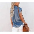 thumbnail image 3 of utcoco Women's Sleeveless Jean Shirts Casual Loose Denim Button Down Tops, 3 of 4