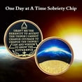 AA Sobriety Chip One Day at A Time AA Medallion Serenity Prayer Medal