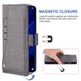 thumbnail image 3 of Huawei P30 Lite Wallet Case Huawei P30 Lite Cover Premium PU Leather Folio Flip Notebook Cover Vogue Business with Credit Slots Wallet Case for Huawei P30 Lite - Gray, 3 of 5