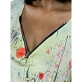 thumbnail image 6 of BeQeuewll Women's Loose T-Shirt Cutout Short Sleeve 1/4 Zip Pullover Casual Tunic Top Shirt Blouse, 6 of 6
