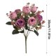 thumbnail image 3 of Ramo de rosas y peonías artificiales de seda | Decoración para bodas, fiestas y el hogar | Arreglo floral de mano para centro de mesa, 3 of 6