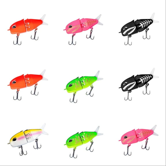 Multi-Jointed Fishing Lures - Slow Sinking Lifelike Swimbait for Bass & Trout - Freshwater & Saltwater Crankbaits with Realistic Action