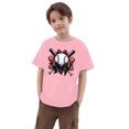 thumbnail image 5 of YUEHUA Girls T-Shirt 8 Summer Boys Girls and Children's Short Sleeved Baseball Patterned Casual Loose Fitting Short Sleeved T Shirt, Size 8-9 Years, 5 of 6
