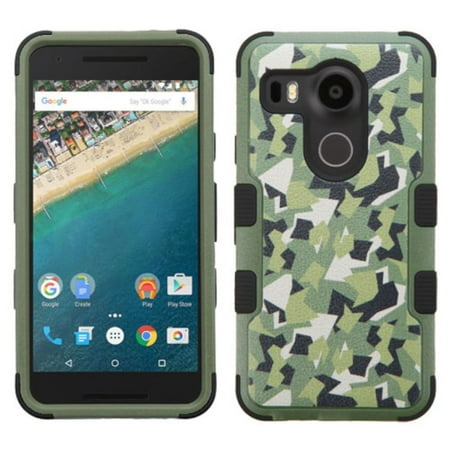 Insten Tuff Camouflage Hard Hybrid Rubberized Silicone Cover Case For LG Google Nexus 5X - (Best Accessories For Nexus 5x)