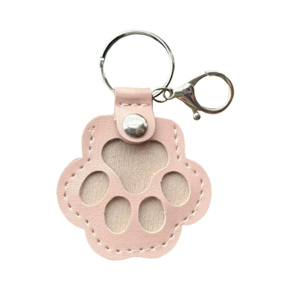 KQJQS Pet Paw Shaped Leather Keychain Memorial Gifts Cat Dog Cute Key Chain for Bag Purse Paw Charm Key Holder