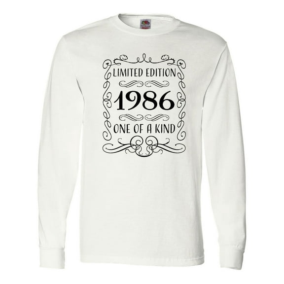 Inktastic Limited Edition 1986 One of a Kind Long Sleeve T-Shirt
