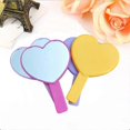 thumbnail image 3 of Cute Peach Heart Shaped Handheld Mirror With Handle Single Sided Candy Color Ladies Bathroom Makeup Tool, 3 of 4