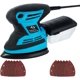 thumbnail image 1 of Ponceuse Vibrante 200W Tilswall 15000 RPM Ponceuse de Detail Professionel con Diamètre Orbital de 1.6 mm,System de Collection de Poussière,12PCS Feuilles Abrasives pour Le Ponçage,Le Polissage Vhermosa AZ-0014, 1 of 8