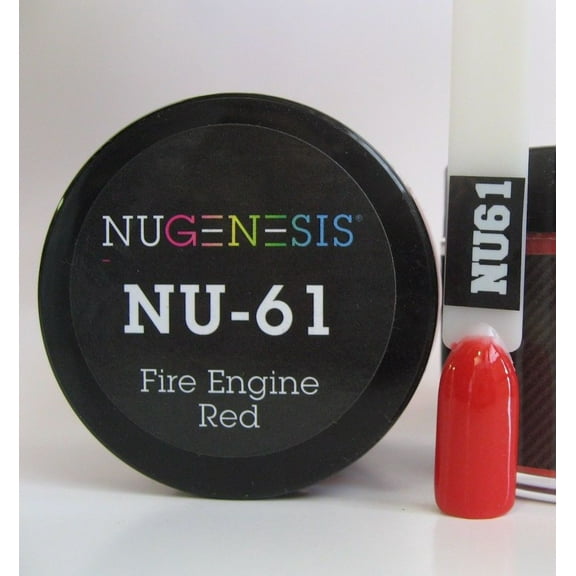 NUGENESIS Nail Color Dip Dipping Powder 1oz/jar - NU61 Fire Engine Red