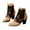 Yellow, variant on Oyedens Dress Boots for Women Summer Fall Lace Pointed Toe Ankle Booties Block High Heels Short Boots