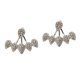 thumbnail image 2 of Pendientes de botón de oreja de chaqueta de oreja de de hoja de diamantes de imitación elegante simple Plata Sunnimix Aretes de cristal, 2 of 6