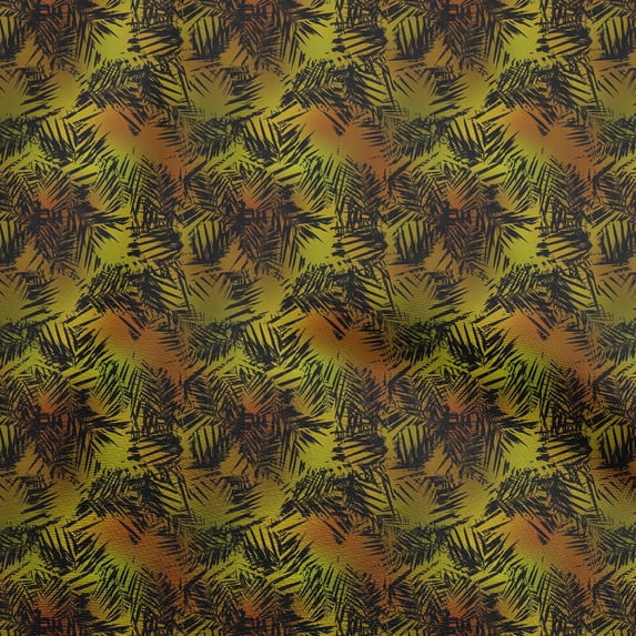 oneOone Cotton Flex Dark Mustard Fabric Abstract Craft Projects Decor Fabric Printed By The Yard 40 Inch Wide