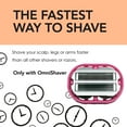 thumbnail image 5 of Premium Omnishaver - Pink - The Fastest Way to Shave Head, Legs, Arms, Body - An Alternative to Disposable Shaving Razors Self Cleans & Strops During Use Arm Leg Shaver for Women, 5 of 7