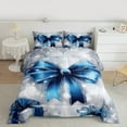 thumbnail image 2 of Homewish Blue Bow 2pcs Bedding Comforter Set for Teens Boys Girls,Merry Christmas Twin Comforter Sets,Bling Glitter Breathable Bedding Set,Microfiber Bedroom Decor,Reversible, 2 of 8