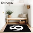 thumbnail image 3 of ODIKA 6'x9' Machine Washable Non-Slip Area Rug, Classic Billiard Eight Sport Decorative Flooring High Traffic Rug with Pad, Black, 549871, 3 of 8