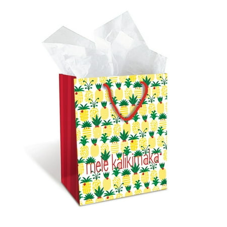 Island Heritage Medium Gift Bag, Mele Pineapple Parade