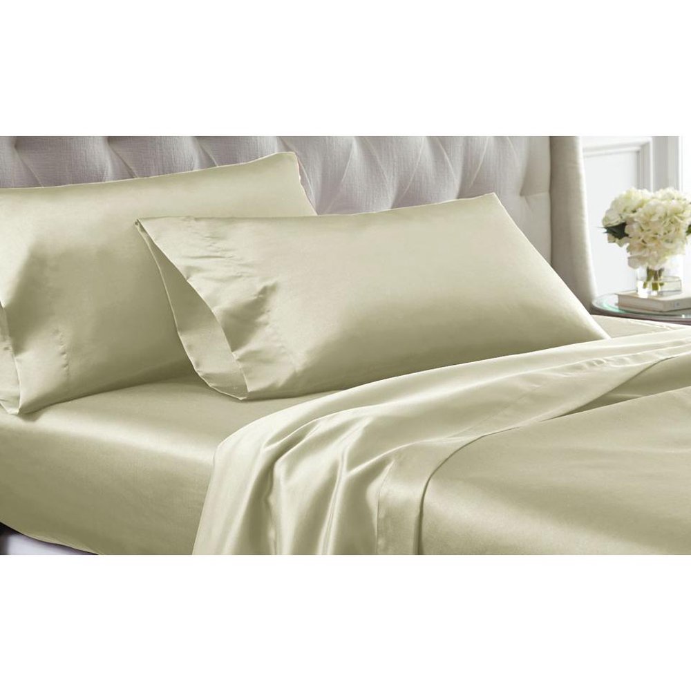 Satin Dreams 4Pc Solid Satin Sheet Set