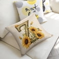 thumbnail image 5 of Monogram Letter Z Summer Sunflower Pillow Covers, Floral Decorative Initial 18x18 Inch Throw Pillows for Girls Kids Home Farmhouse Last Name Pillow Case for Sofa Couch Decor, 5 of 6