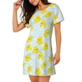thumbnail image 2 of Pofeuu cute rubber duck Print Women's Loose Fit Short Sleeve Nightgown, Comfortable Sleep Dress for Women, Casual Lounge Sleepwear, Soft Cotton Sleep Dress, 2 of 6